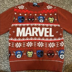Marvel Kids Red Holiday Sweater